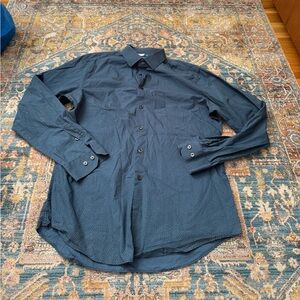 Blue Paisley Patterned Button Up Shirt - 14th & Union